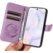 Mays Shop Kredi Kartı Yuvası ile Huawei Nova 9 Için Yüksek Kaliteli Deri Flip Case (Yurt Dışından)