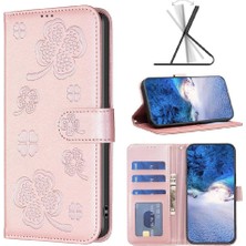 Mays Shop Xiaomi 13T Için Flip CASE/13T Pro Cüzdan Yonca Çiçek Kart Yuvaları Tutucu Pu (Yurt Dışından)