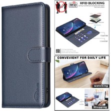 Mays Shop IPhone 13 Için Flip Case Pro Max Manyetik Cüzdan Rfıd Engelleme Pu Deri (Yurt Dışından)