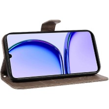 Mays Shop Realme C53 Ayrılabilir El Kayışı ile Yüksek Kaliteli Deri Için Flip Case (Yurt Dışından)