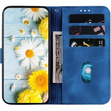 Mays Shop Tecno Pova 6 Pro 5g Kickstand Manyetik Cüzdan Kabartmalı Zambak Için Flip Case (Yurt Dışından)