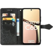 Mays Shop Realme C65 Için Flip Case Zarif Desen Basit Iş Kapak Kılıfı (Yurt Dışından)