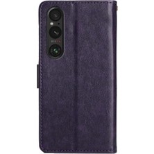 Mays Shop Sony Xperia 1 Iv Için Kickstand Durumda Kart Tutucu Manyetik Kapatma Pu (Yurt Dışından)