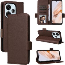 Mays Shop Xıaomı Poco M6 4g Manyetik Yan Toka Cüzdan Pu Deri Için Flip Case (Yurt Dışından)