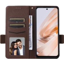 Mays Shop Xıaomı Poco M6 4g Manyetik Yan Toka Cüzdan Pu Deri Için Flip Case (Yurt Dışından)