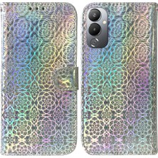 Mays Shop Tecno Pova 4 Glitter Renkli Cüzdan Kılıf Için Kılıf Kart Yuvası Standı Tutucu (Yurt Dışından)