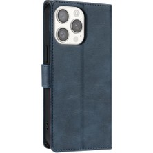 Mays Shop IPhone 15 Pro Için Flip Case Yan Cep Anti Kayma Manyetik Kapatma Kartı (Yurt Dışından)