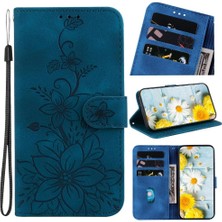 Mays Shop Onur Için Flip Case 200 5g Kabartmalı Zambak Cüzdan Kickstand Kart Tutucu (Yurt Dışından)