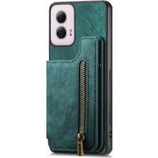 Mays Shop Motorola Moto G Güç 2024 Katlanabilir Arka Kapak Vintage Fermuar (Yurt Dışından)