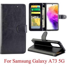 Mays Shop Samsung Galaxy A73 5g Kart Tutucu Pu Deri Kickstand Için Flip Case (Yurt Dışından)