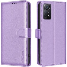 Mays Shop Xiaomi Redmi Not 11 Için Flip Case 4g Cüzdan Manyetik Pu Deri Kart Rfıd (Yurt Dışından)