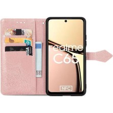 Mays Shop Realme C65 Için Flip Case Zarif Desen Basit Iş Kapak Kılıfı (Yurt Dışından)