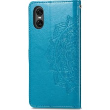 Mays Shop Sony Xperia 10 Vı Flip Kapak Için Flip Case Deri Kılıf Basit Iş (Yurt Dışından)