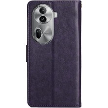 Mays Shop Oppo RENO11 Pro Bilek Kayışı Kickstand Pu Deri Manyetik Için Filp Durumda (Yurt Dışından)