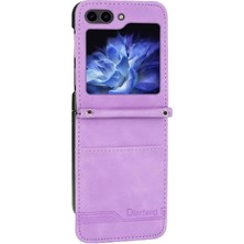 Mays Shop Samsung Galaxy Z Flip 5 Için Flip Case Bileklik Kart Yuvaları Manyetik Nakit (Yurt Dışından)