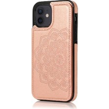 Mays Shop IPhone 12 Desen Çiçek Pu Deri Flip Için Kart Tutucu Kılıf ile Cüzdan (Yurt Dışından)