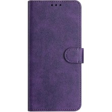 Mays Shop Motorola Moto G Güç 2024 Için Toka ile Saf Renk Pu ile Flip Case (Yurt Dışından)