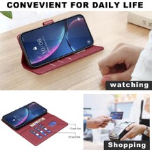 Mays Shop Realme 12 Pro 5g Için Flip Case Cüzdan Rfıd Engelleme Pu Deri Kart Tutucu (Yurt Dışından)