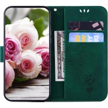 Mays Shop Huawei Nova 12 Kart Yuvaları Için Kılıf Kickstand Kabartma Gül Çiçekler Flip Pu (Yurt Dışından)