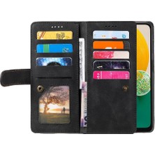 Mays Shop Samsung Galaxy M55 Pu Deri Kickstand Cüzdan 9 Kart Yuvaları Için Flip Case (Yurt Dışından)