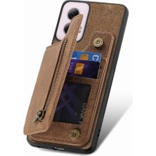 Mays Shop Motorola Moto G Güç 2024 Katlanabilir Arka Kapak Vintage Fermuar (Yurt Dışından)