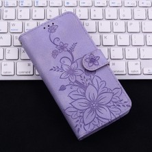 Mays Shop IPhone 16 Için Flip Case Pro Kabartmalı Zambak Kart Tutucu Manyetik Kickstand (Yurt Dışından)