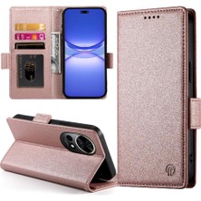 Mays Shop Huawei Nova 12 Pro Için Flip Case Cüzdan Iş Çevir Kart Yuvaları Günlük Kullanım (Yurt Dışından)