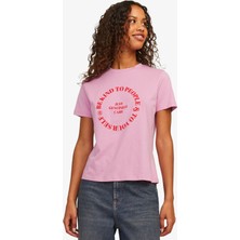 JJXX Jxjulie Reg Kadın Pembe T-Shirt 12267110-MOONLITE Mauve