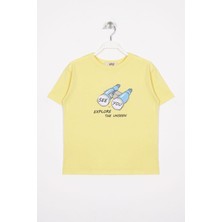 Zepkids See You Baskılı Açık Sarı Renk Erkek Çocuk Tshirt
