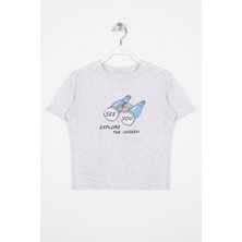 Zepkids See You Baskılı Taş Renk Erkek Çocuk Tshirt