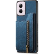 Mays Shop Motorola Moto G Güç 2024 Katlanabilir Arka Kapak Vintage Fermuar (Yurt Dışından)