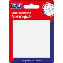 Kraf Yapışkanlı Şeffaf Not Kağıdı 76X76 mm 50 Yp Transparan