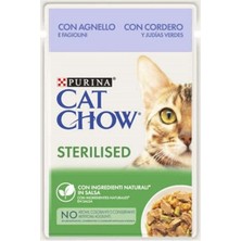 Cat Chow Sterlised Kuzu Etli Yaş Kedi Maması 85 gr 26 Adet Ekonomik Mama Segmenti