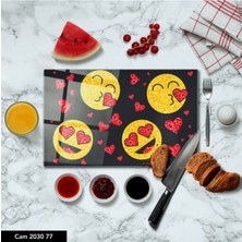 BD Digital Baskılı Cam Kesme Tahtası |temperli Cam |  25 x 35 cm