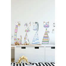 Kt Grup Komik Hayvanlar Çocuk Odası Duvar Sticker