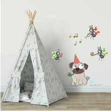 Kt Grup Komik Köpek Çocuk Odası 100 Parça Duvar Sticker Seti