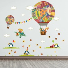 Kt Grup Rengarenk Uçan Balon Xxl Çocuk Odası 100 Parça Duvar Sticker Seti