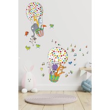 Kt Grup Çocuk Odası Uçan Balon Arkadaşları Desenli 100 Parça Duvar Sticker Seti