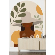 Kt Grup Sanatsal Siyahi Kadın Boho Kemer Arch Modern Duvar Sticker