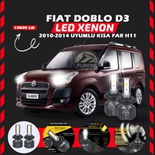 Furens Fiat Doblo D3 2006-2012 Kısa Far Uyumlu Şimşek Etkili LED Xenon Premium Series H11