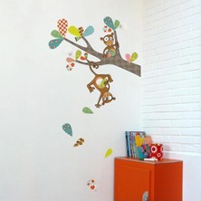 Kt Grup Yaramaz Maymunlar Çocuk Odası 100 Parça Duvar Sticker Seti