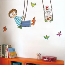 Kt Grup Parkta Eğlence Çocuk Odası 100 Parça Duvar Sticker Seti