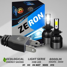 Furens Fiat Doblo D4 2015-2023 Uzun Far Uyumlu Şimşek Etkili LED Xenon Light Series H7