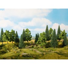 Noch 24623 Karışık Orman Ağaçları, 16 Adet, 4-10 Cm. Diorama Malzemesi