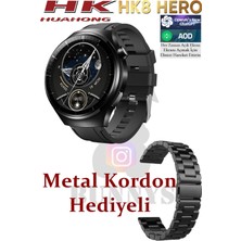 Bunnys Oppo A91 Uyumlu Akıllı Saat Erkekler İçin Konuşma Özellikli Metal Kordon Hediyeli