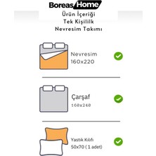 Boreas Home Denizci Dümen Desenli Pamuklu Tek Kişilik Nevresim Takımı