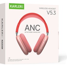 Coverzone Anc Wireless Kulaklık Aktif Gürültü Engelleyici Özellikli Bluetooth 5.3 Kafaüstü Kablosuz Kulaklık Özel Koruma Kılıfı ile Birlikte Kr-H2