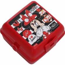 Minnie Mouse 4 Bölmeli Plastik Beslenme Kutusu Kırmızı (OTTO-42556)