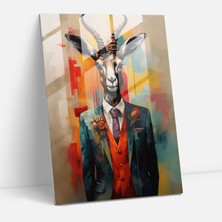 Painted Anarchy Soyut Hayvanlar Cam Duvar Sanatı - İnsan Gibi Giyinmiş Hayvanlar, İnsan Gibi Giyinmiş Hayvanlar, Cam Duvar Sanatı, Bireysellik, 30X45 cm