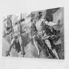 Painted Anarchy Klasisizm Cam Sanatı - Mitolojik Tanrılar Cam Baskı - Klasisizm, Duvar Dekorasyonu, Ev Dekorasyonu, Modern Sanat, 45X30